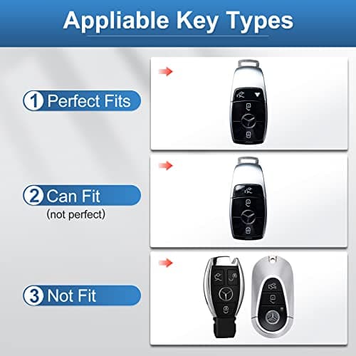 YO&YOYE for Mercedes Key Fob Cover with Keychain, Soft TPU Key Case Protection Shell Fit for Benz A-Class C-Class G-Class 2017-2020 E-Class S-Class - Thumbnail 2