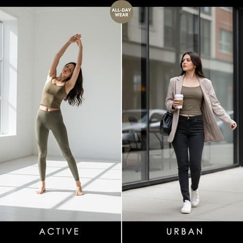 FMAOHFE Tank Tops for Women Square Neck Double Lined Camisole, Basic Adjustable Spaghetti Strap Sleeveless Summer Cami Shirts Mocha - Thumbnail 2