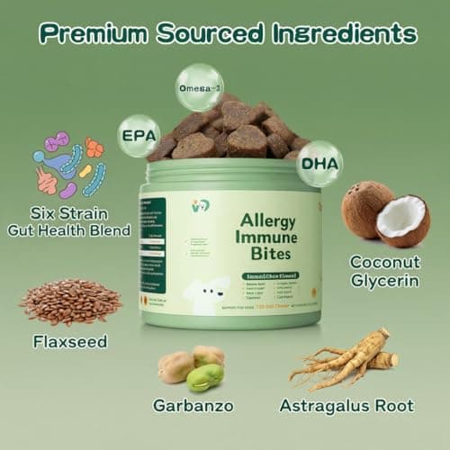 Klespiron Allergy Immune Bites - Seasonal Allergies & Immune Support Soft Chews for Gut Health - Natural Anti-Immune Supplement for Dogs - No Corn, GMO, or Soy - Thumbnail 3