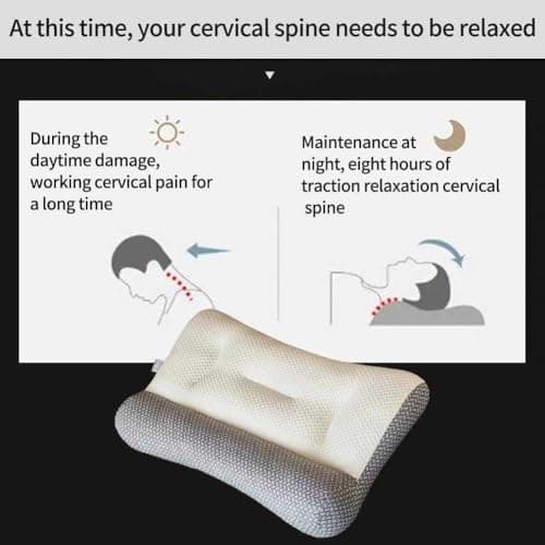 HINNVCL Pillow for Sleep Apnea, Orthopedic Deep Sleep Pillow, Pro Ease Sleep Apnea Pillow, Ergonomic Pillow for Neck and Shoulder, Pillow for Side, Back, Stomach Sleepers - Thumbnail 4