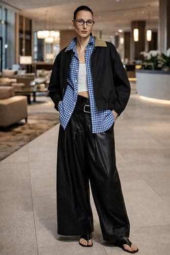 Orolay Women’s Cropped Barn Jacket with Corduroy Collar - Utility Workwear Coat - Lightweight Fall & Spring Transition Jacket - Thumbnail 3