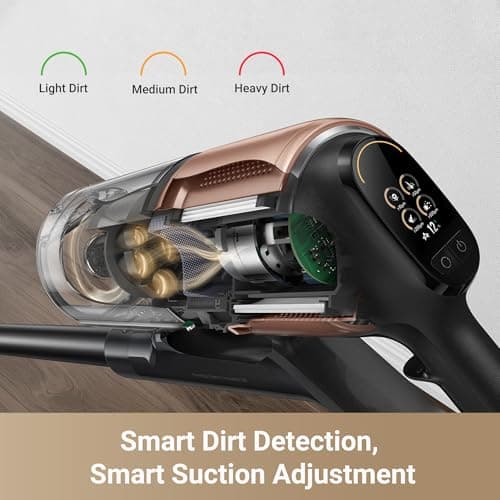 DREAME Z20 Cordless Vacuum Cleaner, Smart Vacuum Cleaner with 250AW Powerful Suction, Up to 90 Minutes Runtime, Versatile for All Surfaces, Handheld Feature for Hard Floors, Carpets & Sofas - Thumbnail 3
