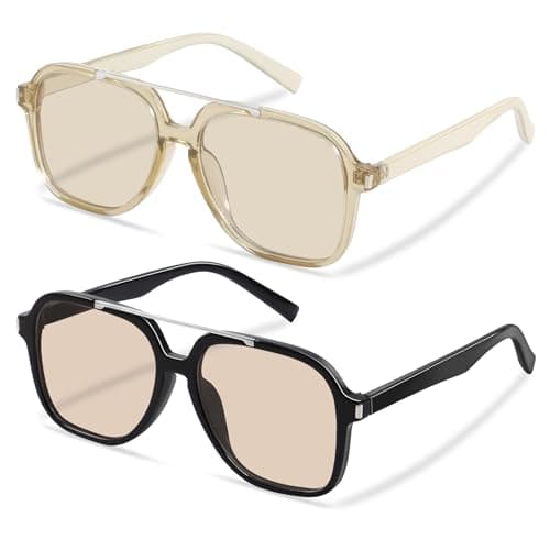 YDAOWKN Rerto Aviator Sunglasses for Women Men Trendy Square Top Bar Sun Glasses 70s Style Women's Sunglasses - Image 1