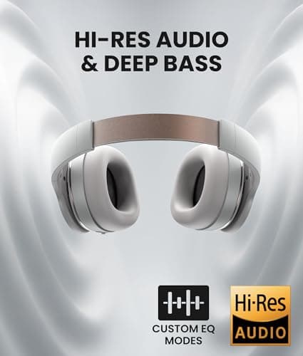 Cleer Audio Enduro ANC Noise Canceling Headphones, Bluetooth Multipoint Connection, Over-The-Ear Design with Mic, Crystal Clear Hands-Free Calling, up to 60 Hours of Battery Life - Light Grey - Thumbnail 2