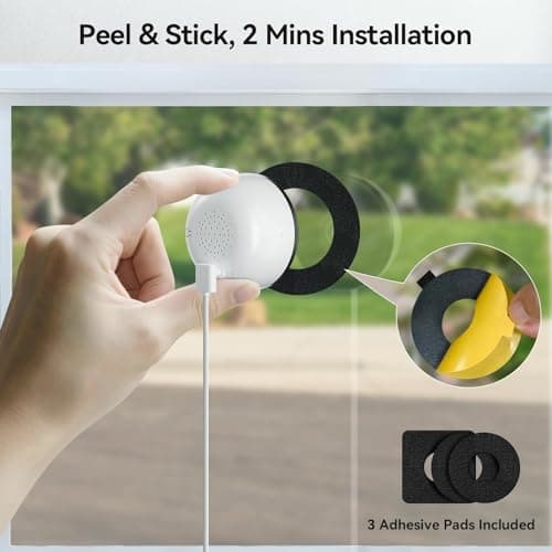 Window Camera No-Drill 2K Ultra HD Window Security Camera with 5G/2.4G WiFi, Enhanced Night Vision, AI Human Detection, Easy Glass Mount for Apartment, Condo, and Home Outdoor View (white 2 pack) - Thumbnail 2