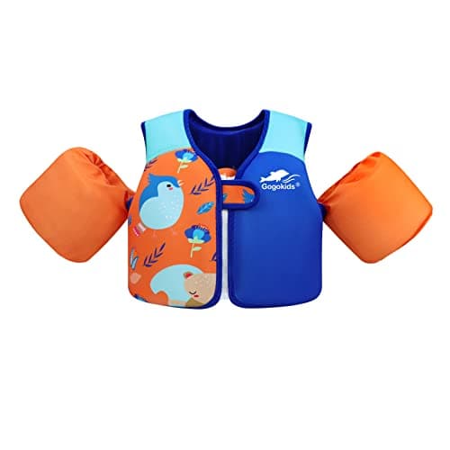 Gogokids Toddler Swim Vest Pool Floats for Kids 30-40-50-60-70 lbs, Kids Swimming Jacket[Stable Buoyancy & Comfort Wear] Puddle Float Jumper Swim Arm Floaties Bands Water Wings for Boys Girls Swimmies - Image 1