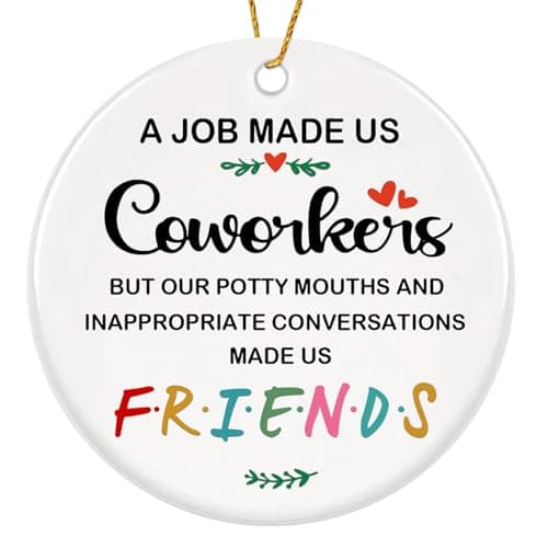 Coworker Christmas Ornaments 2026,Co Workers Ideas for Women,Best Friends Ornament,Funny Coworker Ornament for Christmas Tree,Appreciation Gift,Work Besties Gifts for Women Friendship