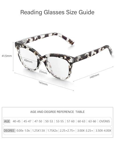 OUKEMAX 3-Pack Women's Reading Glasses with Blue Light Blocking and Anti-Glare Features A4 - Thumbnail 3