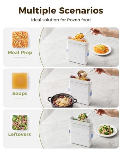 LAMU 2 Pack Freezer Food Block Maker, 2-Cup Soup Cubes Freezer Mold, Meal Prep Bag Container to Freeze Soups, Sauces, Bone Broth and Leftovers - Thumbnail 5