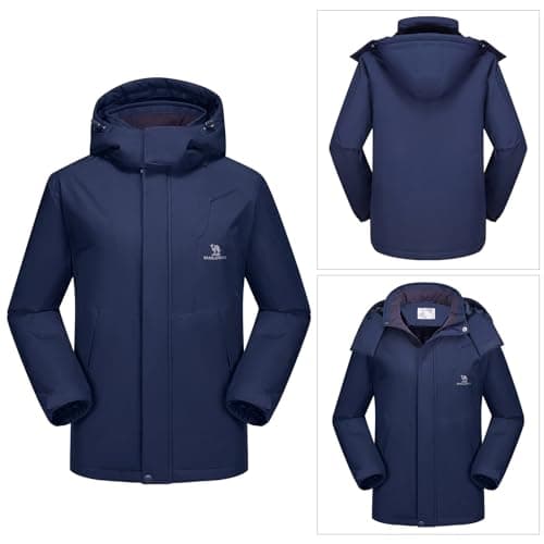 CAMEL CROWN Men's Winter Coat Waterproof Ski Jacket Fleece Lined Windproof Raincoat for Snow Outdoor Hiking Mountain - Thumbnail 3