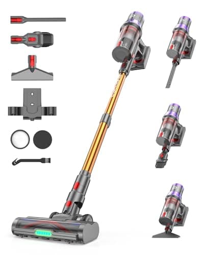 Dsoope YU7 Max Cordless Vacuum Cleaner 600W 75Min 55kPa Powerful Suction Stick Vacuum, Anti-Tangle, Touch Screen, Self-Standing Lightweight Wireless Vac for Home Pet Hair Carpet Hard Floors - Image 1
