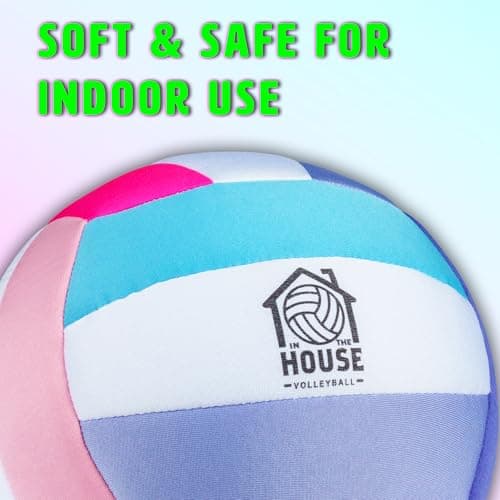 In The House Soft Indoor Volleyball for Girls (Ages 3+) – Realistic Feel and Bounce Home Training Ball for Indoor Play - Bring VBall Practice Home - Great Gift for any Volleyball Player - Thumbnail 2