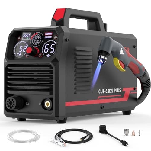 YESWELDER CUT-65DS PLUS Plasma Cutter, 65Amp 110V/220V Non-High Frequency Non-Touch Pilot Arc 4-In-1 Plate Cutting/Grid Cutting/Gouging/Marking Multifunctional Plasma Cutting Machine - Image 1