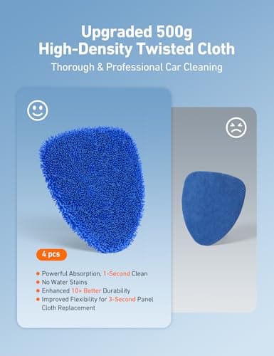 AstroAI 10pcs Windshield Cleaner Tool, Car Interior Detailing Kit with AC Vent Brush, 3 Cleaning Brushes, 4 Microfiber Pads and Spray Bottle, All-Inclusive Cleaning Solution, Car Accessories, Blue - Thumbnail 2