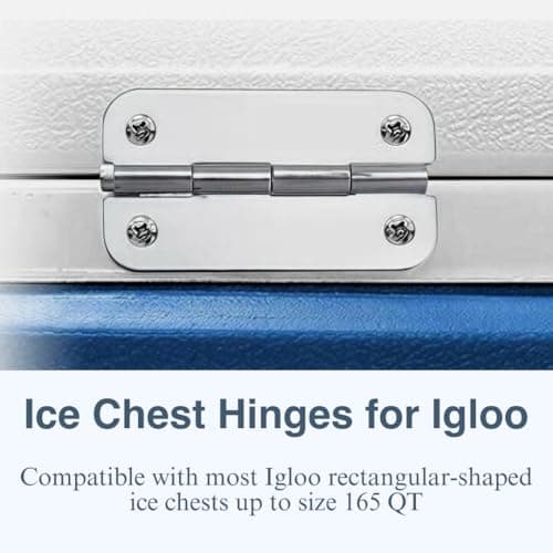 Cooler Hinges Replacement for Igloo Ice Chests - 3 Pack 316 Stainless Steel Cooler Hinge Kit for 25-165 Quart Coolers - Thumbnail 3