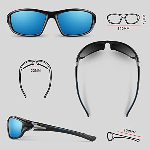 WEAROYO Polarized Sports Sunglasses for Men Women,Cycling Running Driving Fishing Trekking Sun Glasses 100% UV Protection - Thumbnail 3