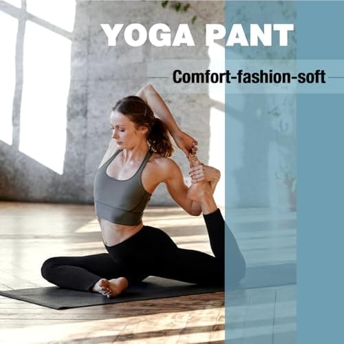 SINOPHANT High Waisted Leggings with Pockets Women, Full Length Capri Buttery Soft Stretchy Yoga Pants(Full Teal,L-XL) - Thumbnail 5