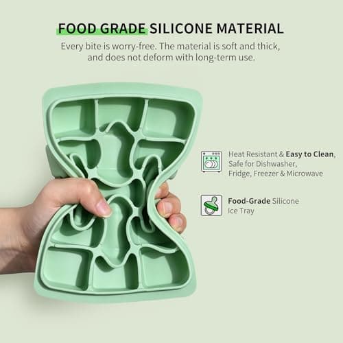 Azxb Ice Cube Trays with Lid, 1 Pack 15 Cubes Easy Release Stackable Flexible Silicone Ice Cube Trays for Freezer with Removable Silicone Lid for Baby Food, Whiskey, Cocktail, Coffee, BPA Free - Thumbnail 6
