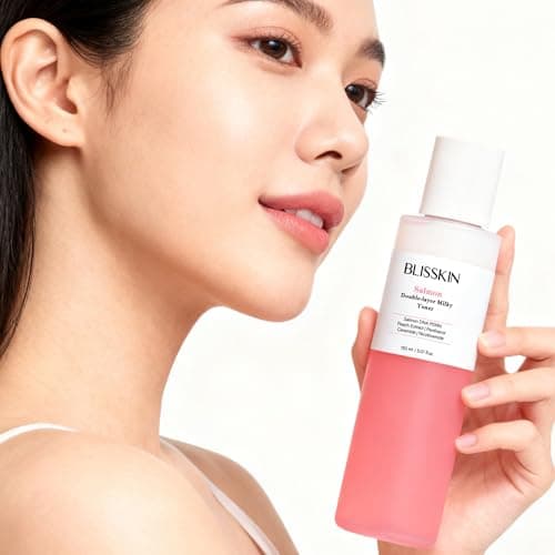 Salmon Double-Layer Milky Toner, Low-Irritation Double Layer Toner for Glass Glow Skin with Peptide, Even Skin Tone, Radiance, Hydration, 150ml - Thumbnail 6