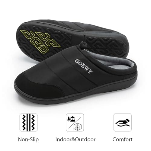 GOEWY Two-Tone Mens Slippers,Indoor and Outdoor House Shoes with Memory Foam,Anti-Slip Bedroom Slippers as Gifts for Mens Him Dad Husband boyfriend - Thumbnail 4