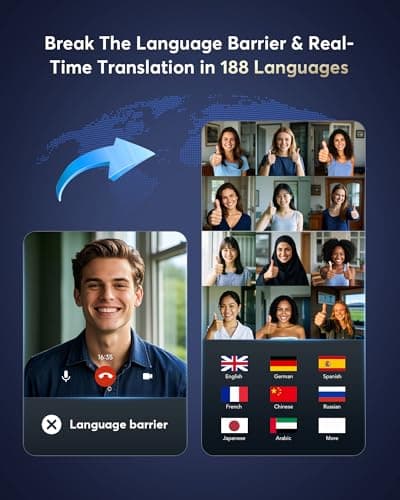 AI Translation Earbuds Real Time-188 Language Translator Earbuds,Simultaneous Interpretation Translator Ear Buds,No Subscription Audifonos Traductores Inglés Español,AI Translating Earbuds for Travel - Thumbnail 2