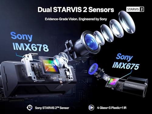 True 4K+2.5K Dash Cam Front and Rear, Dual Starvis 2 Sensor, Native 4K HDR Dash Camera for Cars with 5.8GHz WiFi, Full Color Night Vision, GPS, ADAS, Voice Control, Free 128GB Card & OBD Hardwire Kit - Thumbnail 3