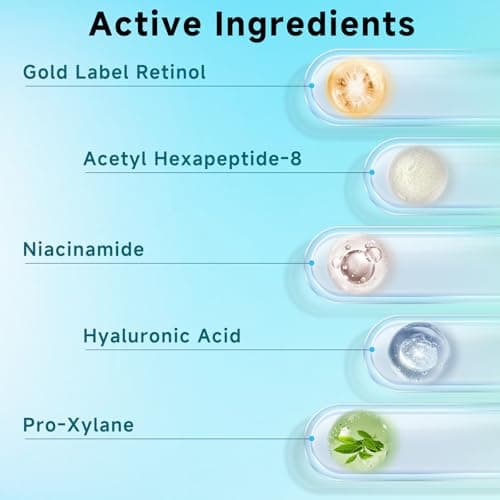 Retinol Eye Cream - Eye Cream for Dark Circles, Puffiness, Anti Aging, with Peptides, Caffeine, Hyaluronic Acid, Reduces Bags, Dark Circles Under Eye Treatment, Smooths Wrinkles & Fine Lines, 1 fl. oz - Thumbnail 4