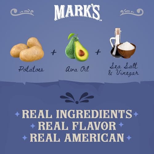 MARK’S Kettle Cooked Avocado Oil Potato Chips, Sea Salt & Vinegar – Gluten Free and Seed Oil Free | Sea Salt and Vinegar, 5 oz (Pack of 3) | Non-GMO, Chips for Clean & Healthy Snacking - Thumbnail 4