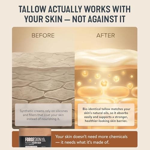 Forge Skin® Wrinkle Defense Beef Tallow Balm for Men [TALLOW-BASED] Moisturizer for Face Hydration - Hydrating AntiAging Skin Cream Natural Facial Skincare Lotion with Essential Oils (1.7oz Each) 6pk - Thumbnail 6