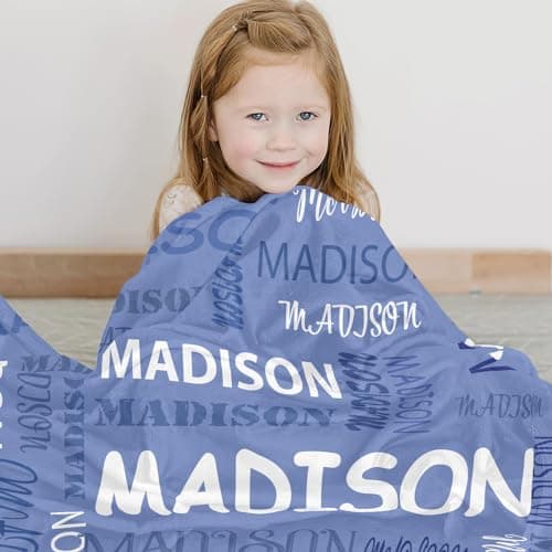 Corissy Ships Next Day, Personalized Blankets and Throws Custom Blanket with Name Customized Flannel Blanket for Kids Christmas Blanket Gifts for Teen Girls Boys - Thumbnail 4