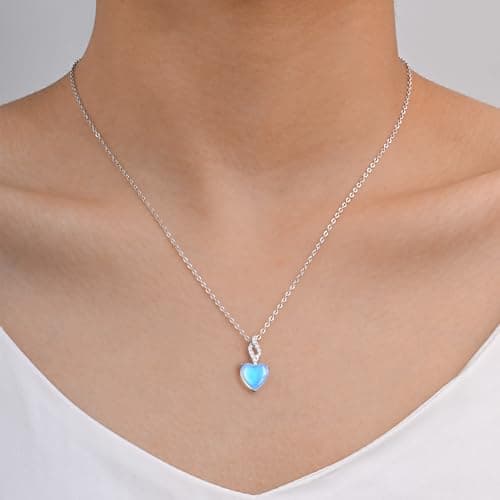 925 Sterling Silver Moonstone Necklace New Beginnings, Senior Gifts for Girls 2026, Moonstone Jewelry June Birthstone Necklace for Women, Inspirational Graduation Gifts for Best Friend Sister Daughter Birthday Gifts Ideas - Thumbnail 3