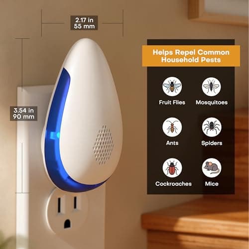 Cozlite 2026 Upgraded Ultrasonic Pest Repeller, 4-Pack Pest Repellent Ultrasonic Plug in for Mice, Roaches and Spiders, Indoor Mouse Repellent for Home, Kitchen and Garage, White - Thumbnail 4
