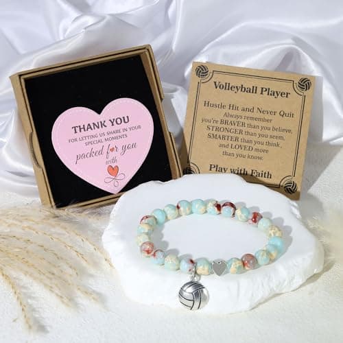 BAYLAY Volleyball Gifts for Teen Girls - Volleyball Bracelet Senior Night Gifts Accessories Stuff for Teen Girls Women Mom Birthday Gift Ideas for Kids Easter Essentials Basket Christmas Stocking Stuffers - Thumbnail 5