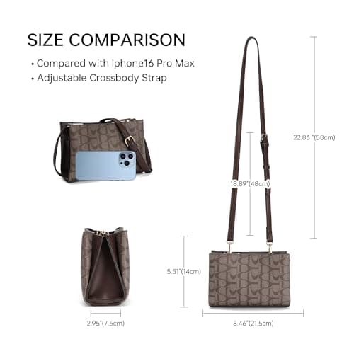 Goinsound Small Crossbody Bags for Women, Vegan Leather Crossover Purse Cell Phone Purses Rfid Shoulder Bag with Adjustable Strap - Thumbnail 3