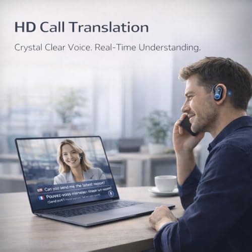 ZOOBELIO AI Translation Earbuds Real Time - 164 Languages Translator Earbuds with 8 Modes, 80H Battery Life 5-in-1 Translating Headphones Bluetooth Wireless for Travel Business Learning - Thumbnail 3