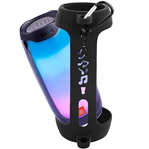 Case Cover for JBL Pulse 4 - Waterproof Portable Bluetooth Speaker, Travel Carrying Storage Bag with Shoulder Strap and Carabiner (Black) - Thumbnail 2