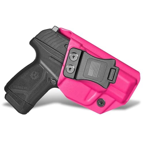 IWB KYDEX Universal Gun Holster, Adjustable Cant & 'Posi-Click' Retention, Inside Waistband Concealed Carry Holster Compatible with Multiple S&W, Glock 42, Sig, Ruger Models Pink