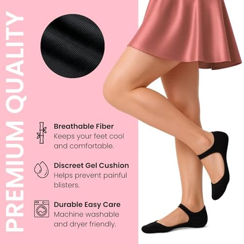 Hidey Style Premium Black Socks for Women (3 Pairs), Stylish Anklet for Women - Breathable Women’s Socks - Thumbnail 4