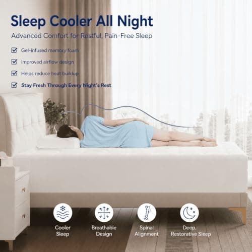 ELEMUSE 3 Inch Queen Size Dual Layer Memory Foam Mattress Topper, 2 Inch Cooling Memory Foam, 1 Inch Luxury Plush Pillowtop, Premium Pressure Relief Bed Pad for Hot Sleepers, Hotel Comfort Upgrade - Thumbnail 5
