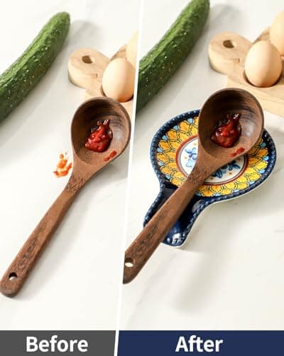 Glowworm Large Spoon Rest, Ceramic Spoon Rest for Stove Top, 7.7 Inch Coffee Spoon Holder for Kitchen Counter, Cooking Utensil Rest for Housewarming Gift, Dishwasher Safe, Yellow - Thumbnail 6