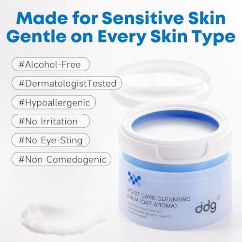 ddg Cleansing Balm Makeup Remover for Sensitive Skin,Eye Makeup Remover&Facial Cleanser for Waterproof Makeup Removal,Vegan Plant Oils,Nourishing & Hydrating,3.38floz/100ml - Thumbnail 3