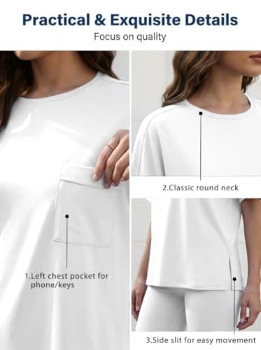Aotasely Women 2 Piece Lounge Set Summer Oversized T-Shirt Biker Shorts Matching Airport Travel Casual Outfits Clothes - Thumbnail 6