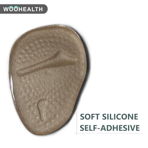WOOHEALTH Ball of Foot Cushions Pads, Metatarsal Pads (1 Pair Forefoot Pads) for Morton's Neuroma, Callus, Metatarsalgia & Forefoot Pain Relief for Men & Women (Light Camel) - Thumbnail 3
