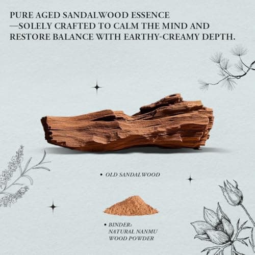 Innergy All Natural Incense Sticks, No Bamboo Core - Sandalwood for Soothing Yoga, Meditation & Relaxation - Thumbnail 4