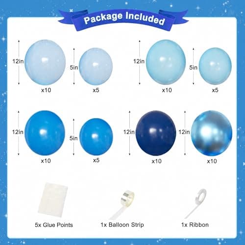 Navy Blue Birthday Decorations for Men Boys, Navy Blue Macaron Light Metallic Blue Confetti Balloons Happy Birthday Banner Butterfly Fringe Curtains for 21st 25th 30th Birthday Decorations - Thumbnail 2