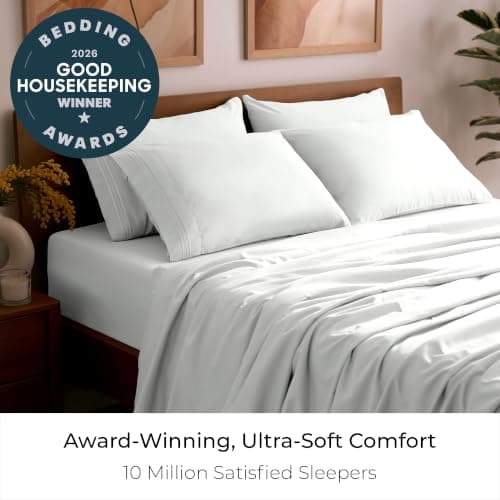 Mellanni Full Sheet Set - 6-Piece Iconic Collection Bedding, (Including 4 Pillowcases), 21-Inch Extra Deep Pocket, Easy Care, Ultra Soft, Cooling Sheets, Brushed Microfiber - Ivory - Thumbnail 2