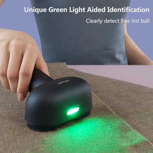 Nesugar Electric Professional Dual-Head Fabric Shaver and Lint Remover and Clothes Shavers with Green Light aided Identification, 3-Speeds (M5) - Thumbnail 5