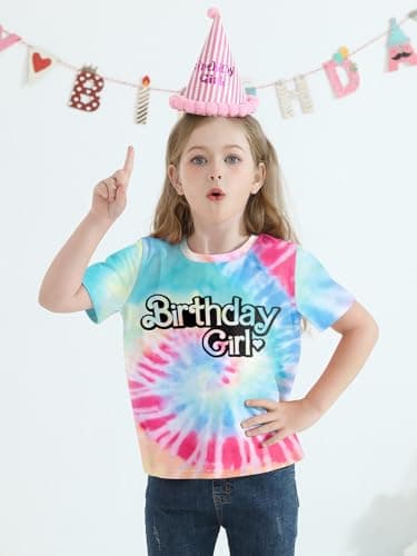 Birthday Girl Shirt 13 14 Year Old Girls T-Shirt Outfits 13th 14th Cute Kids Letter Heart Graphic Short Sleeve Tee Tops - Thumbnail 6