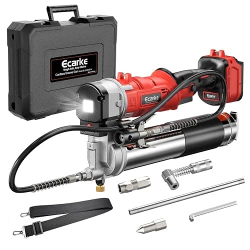 Ecarke Cordless Grease Gun Compatible with Milwaukee 18V Battery, 12000PSI Max Electric Grease Gun, Dual Pistol & in-Line Grip, Works with Bulk & Cartridge Grease, 39" Hose & 4 Couplers (Tool Only) - Image 1