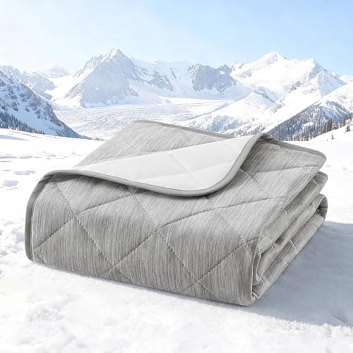 COZY KISS Extra Large Dog Cooling Mat 52"x82" Q-Max>0.4, Waterproof & Leakproof Pet Bed Cover, Non-Slip Cooling Dog Blanket for Couch, Floor, Large Dogs (Gray) - Image 1